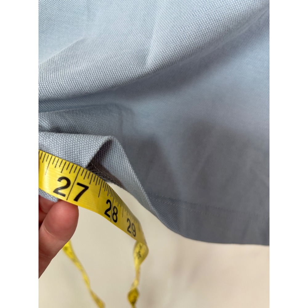 Private White V.C. Mens Light Blue Pique Cotton Polo Shirt Made in England Sz 4 - Picture 10 of 11